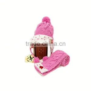 Hat Set With Scarf Teenagers Mini Knitted Crochet Hat thumbnail-1