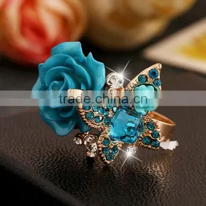 Zm53231a Cheap and High Quality Women Fancy Rings Ladies Rings With Flower thumbnail-1