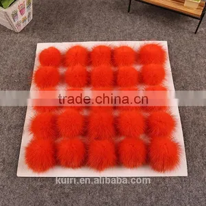 2016 New Design Pom Pom Fur Balls Genuine 3cm Real Mink Colorful Fur Ball Pom thumbnail-1