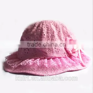 Baby Lace Little Girls Princess Lace Hollow Out Bowknot Kids Sunhat thumbnail-6