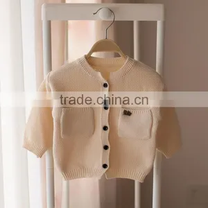 S32902W 2017 Baby Girl Knitted Sweater Spring Baby Wear Sweaters Cardigans thumbnail-2