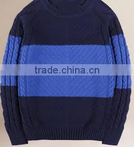 Long Sleeved Color-blocking Pullovers for Men thumbnail-1