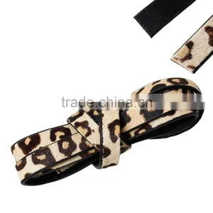 High Quality Multicolor Leopard Print Real Leather Horsehair Jewelry Rope thumbnail-2