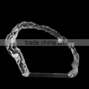 Optic Crystal Glass Blank Iceberg For Souvenirs Office Decoration JKC-0061 thumbnail-2