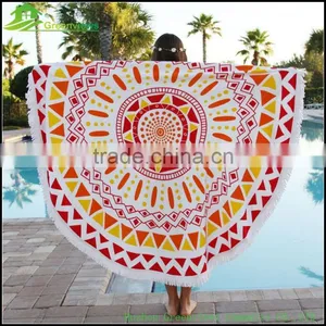 Wholesale Photo Printed Microfiber Round Beach Towel Round Towel 150 cm Round Bath Towel thumbnail-1