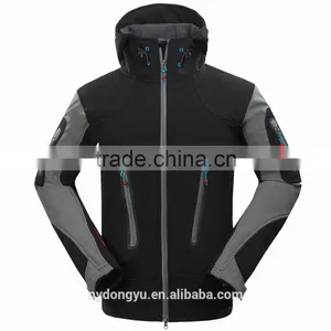 Orange Black Men Fleeced Waterproof Cycling Sportl Jacket/wikse Oft Shell Outdoor Climbing Hiking Climbing Windbreaker Hoodies thumbnail-3