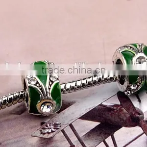 Green Enamel Bead for European Charm Bracelets thumbnail-4