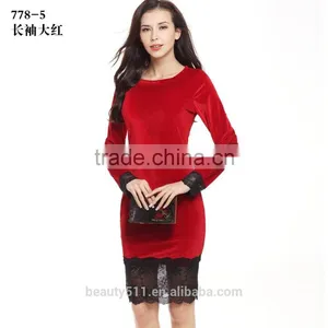 Girl Sexy Long Sleeve Round Neck Mini Bandage Dress SD14 thumbnail-6