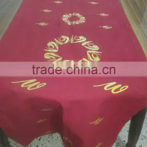 Gold Mettalic Printed Wedding Table Runner thumbnail-6