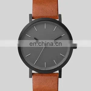 Top Brand Simple Fashion Women Men Unisex Leather Watch thumbnail-1