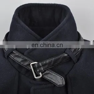 2015 Lastest Fashion Top Grade Woolen Trench Mens Military Jacket thumbnail-6