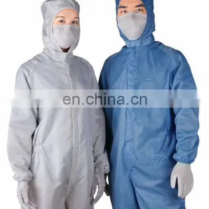 Cleannroom Use Anti-static 5mm Grid Polyester Esd Coverall for Multi Field Purpose thumbnail-2