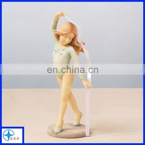 Young Gymnast With Ribbon Base Figurine-sports Figurine thumbnail-1