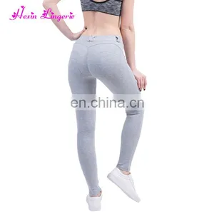 Factory Price Push Up Sexy Hip Solid Elastic Mature Women Leggings thumbnail-3