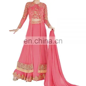 2017 Occasion Wear Net Anarkali Style Lehenga Choli Suits Dress Material thumbnail-1