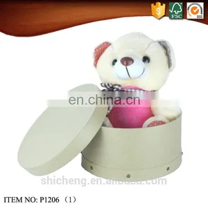 Kraft Paper Round Hat Box Wholesale thumbnail-4