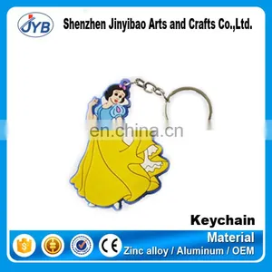 Promotional Gift Snow White PVC Key Chain 3d Pvc Keychain Cartoon Soft Keychain thumbnail-1