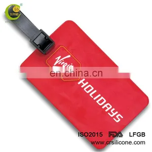 Custom Travel 3d Soft Pvc Rubber Embossed Silicone Luggage Tags For Wholesale thumbnail-6