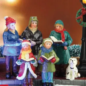 8“ B/O LED Choir Scene Christmas House Souvenir Figurines Souvenir With Cheap Christmas Gift Souvenir thumbnail-2