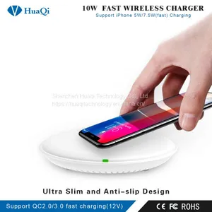 10W Fast Qi Wireless Charger Charging Pad for IPhone/Samsung/LG/Nokia/Huawei/Xiaomi thumbnail-2