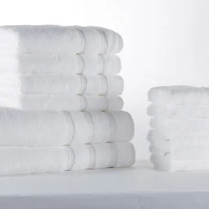 Eliya 100 Cotton and Cotton Feel 5 Star Cheap White 30x70 cm Hotel Face Towel thumbnail-1