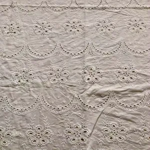 Fabrics Circle Embroidery Cotton Dress Fabric Lace thumbnail-1