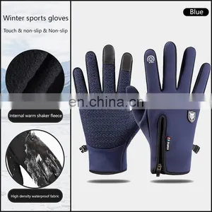 RTS In Stock Multi Functional Winter Touchscreen Gloves Waterproof Thermal Outdoor Nylon Mitten Gloves For Racing Biking Cycling thumbnail-5