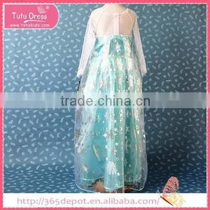 Wedding Blue Dress Design Kids Dress for Cosplay Elsa Party thumbnail-2