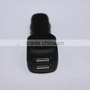 3.1Amp 3100mA Output Dual 2nd USB Vehicle Auto Car Charger With Black Painting Rubberized Finished thumbnail-2