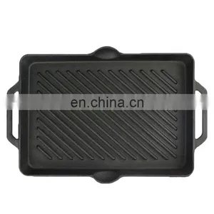 Cast Iron Frying Pan Rectangle Grill Pan thumbnail-2