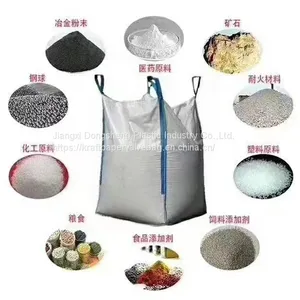 1 Ton Jumbo Bag Woven Big Bag for Sand for Coal, One Ton Bulk Bag, PP Breathable Customized Flat Bottom 500-3000 Kgs thumbnail-1