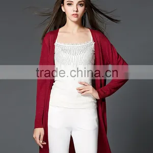 2016 New Design Fashion Cardigan Long Knit Sweater for Ladies thumbnail-4