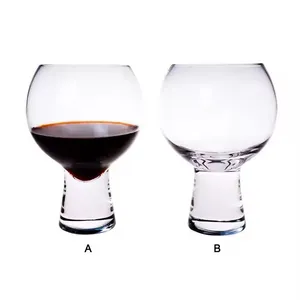 Barware Large Gin Short Stem Spanish Copa Solid Coloured Base Picnic Gin Tonic Balloon Shape Glasses thumbnail-1