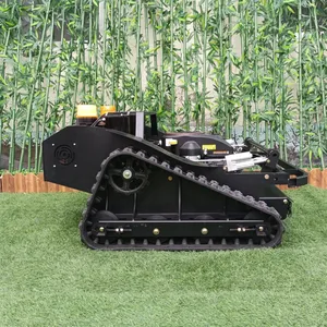 Remote Control Hillside Mower, China Tracked Robot Mower Price, Radio Control Lawn Mower for Sale thumbnail-1