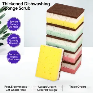 Best Sale Wash Sponge Customized Durable Cleaning Cellulose Nylon Pad Wash Scouring Pads Sponge thumbnail-2