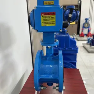 Flange Electric Butterfly Valve DI Ductile Iron PN16 DN100 EPDM Soft Seal Electric Actuator Butterfly Valve thumbnail-6
