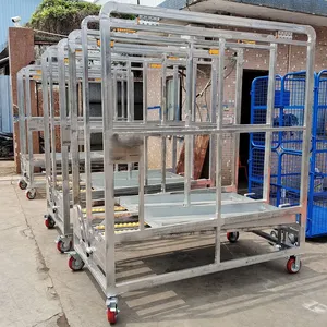 Warehouse Storage Cart With 360° Swivel Casters and Reinforced Steel Frame thumbnail-2