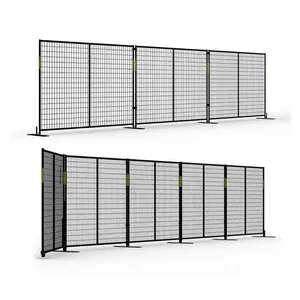 US Standard 6ft x 8ft, 6ft x 10ft Temporary Chain Fence Panels, Hot-Dip Galvanized, Suitable for Fences, Sheds, and Gates thumbnail-1