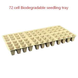 96-Cell Seedling Tray Compostable Pulp Fiber Seed Germination Tray no Plastic thumbnail-3