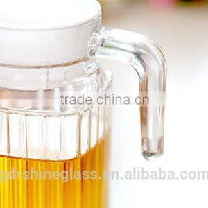 1.0L Lliter Smartly Design Glass Water Bottle Jug Set With Lid thumbnail-2