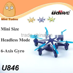 Tiny Headless Flying Quadcopter U846 3D 6-axis RC Mini Nano Drone With Light thumbnail-1