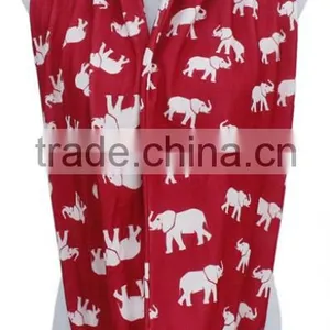 Greek Red White Animal Elephant Infinity Scarf Circle Scarves Ring DST Delta Sigma Theta Scarf Inspired Gift thumbnail-2
