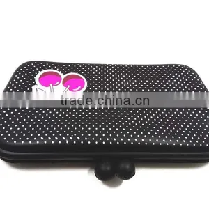 Fashionable Polka Dots Long Purse Silicone Black Clip Cherry Wallet thumbnail-2