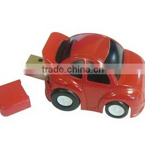 Plastic Micro Car Shaped Drive Usb 2.0 Red Yellow Blue Color thumbnail-1