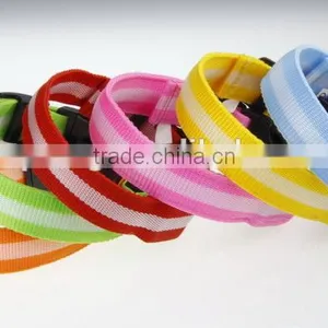 2016 ABS TPU Nylon LED Glow Collar Dog Puppy Pet Tag Flashing Light Safety Harness thumbnail-2