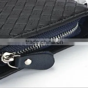 New Arrival 4 Colors Multi-fonction Check Grain Money Clip Wallet Leather For Phone Purse thumbnail-6