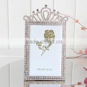 AN373 ANPHY European Style Fashion Wedding Household Decoration Six Inch Diamond Crown Photo Frame Stand Holder Display Stock thumbnail-1