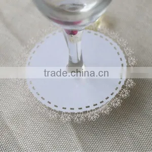 Haoze Laser Cut Place Card on the Bottom of Wine Glass WC-1 for Party Wedding thumbnail-3