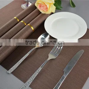 Hotel Table Decoration PVC Mat Solid Color Brown Dining Placemat 45*30cm thumbnail-3