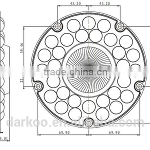 Nichia 3030 3535 60deg High Power LED Plastic Lens DK16060-30H1 thumbnail-3